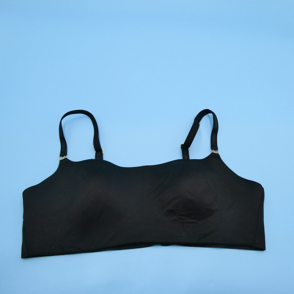 Victoria's Secret Wireless Bralette Womens Large Black Seamless Lined Polyamide